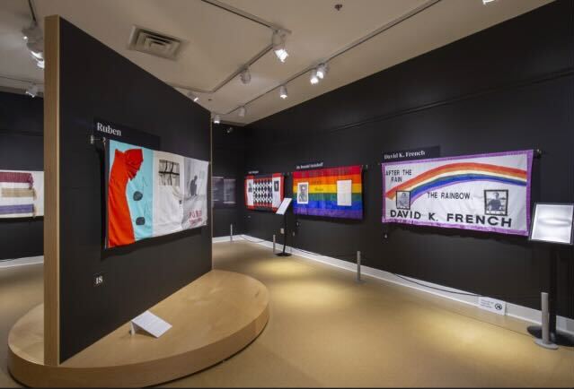 A+display+of+memorial+quilts+at+the+Spurlock+Museum+for+an+exhibit+dedicated+to+those+who+died+of+AIDS.+