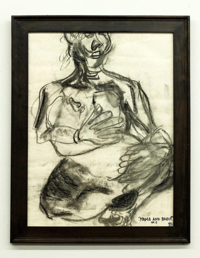 Mama+and+Baby+1%2C+Charcoal+on+paper+by+Kinsey+Fitzgerald.