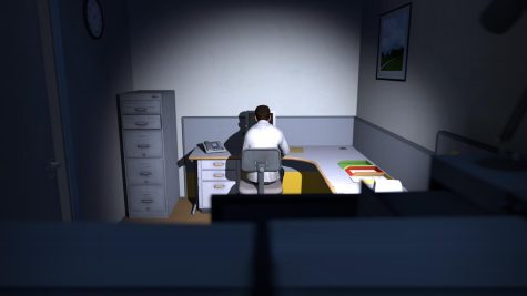 A screenshot of the game The Stanley Parable is shown above. 