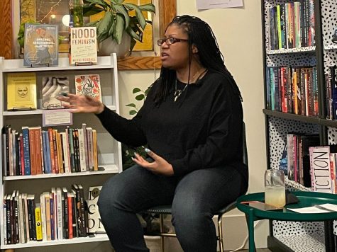 University alumnae, Mikki Kendall talks about her book, Hood Feminism at The Literary on Jan. 20. The New York Times Bestseller is a nonfiction novel discussing modern feminism. 