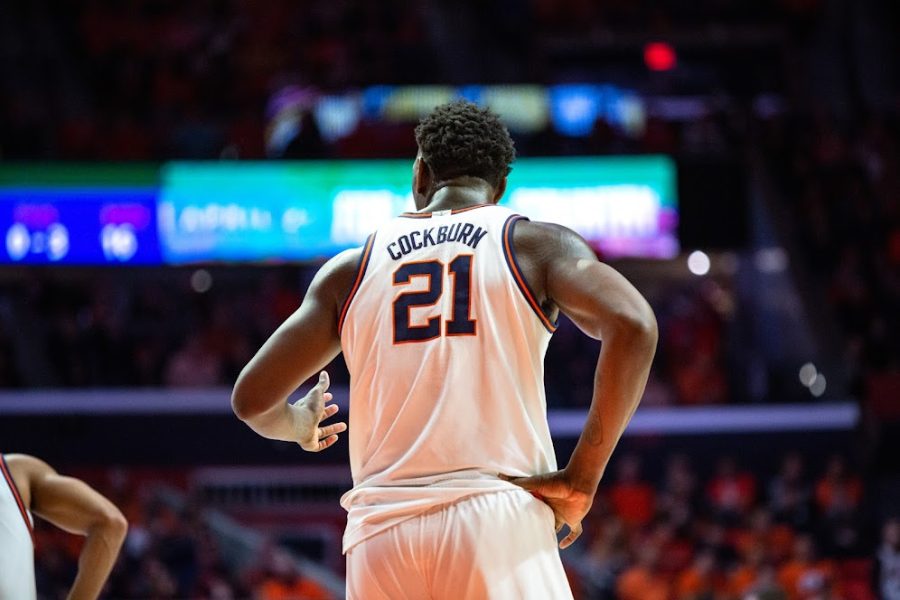 Junior forward Kofi Cockburn stands during Illinois 74-72 win over Iowa at State Farm Center on March 6. The Illini lost to the Houston Cougars in the second round of the NCAA tournament on Sunday in Pittsburgh.
