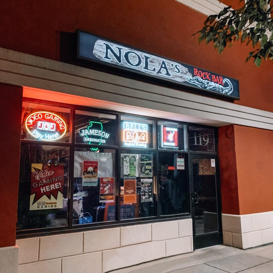 NOLAs Rock Bar, located on Main Street in Urbana, hosts a wide range of themed events such as Open Mic Mondays and Friday Jazz Happy Hour. 