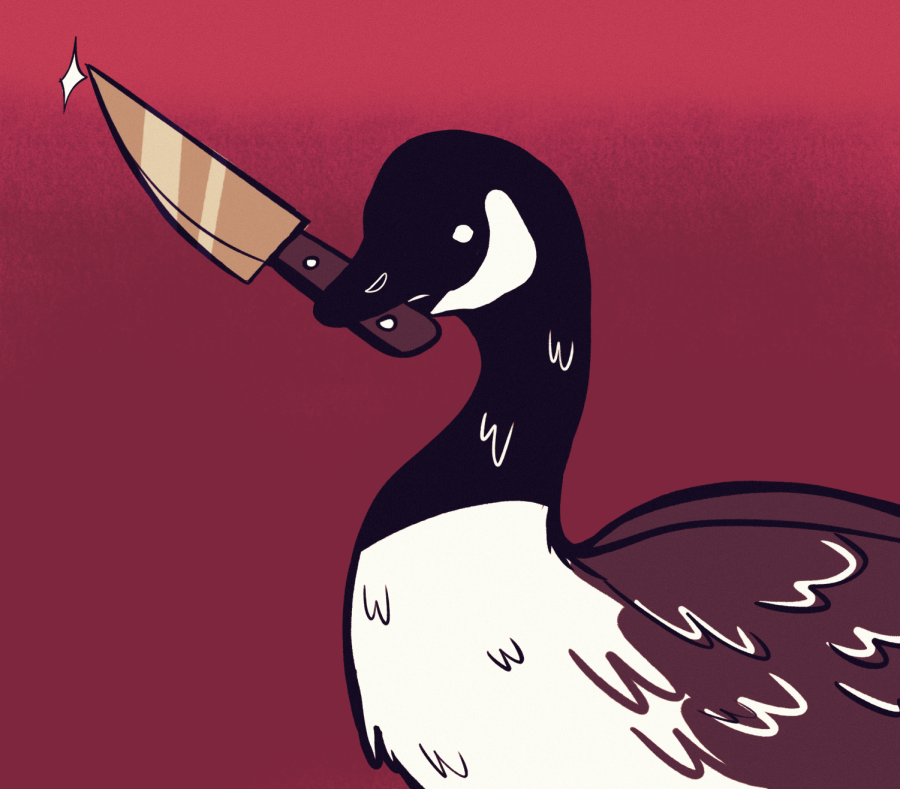 very mean goose grapgic