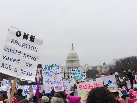People gather in front of the Capitol in Washington D.C. during a Womens March on Jan. 21, 2017. Columnist Sanchita Teeka provides five counter arguments when it comes to pro-life claims. 