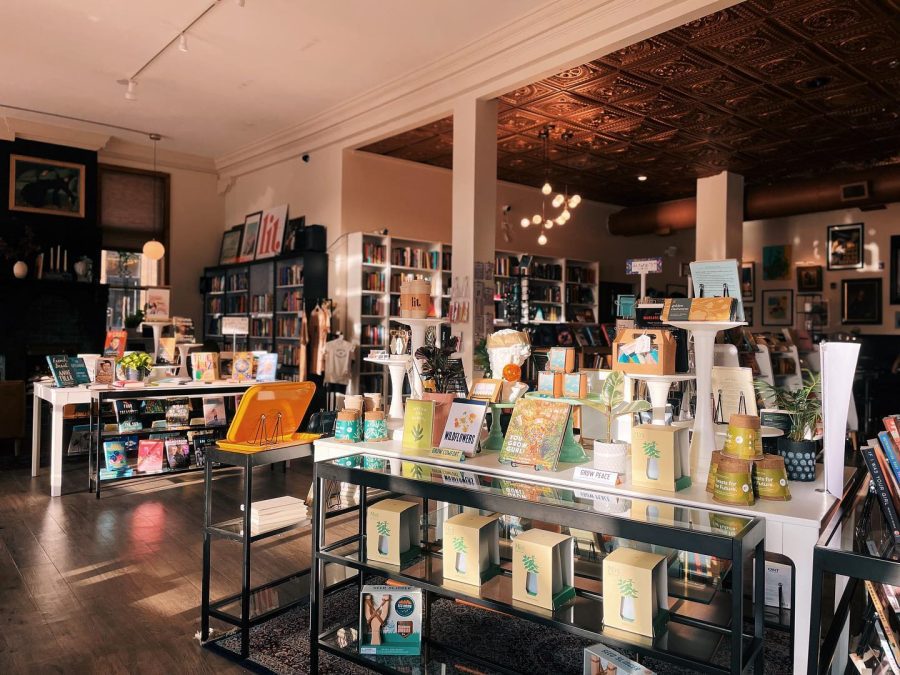 The+Literary+book+store+located+on+North+Neil+Street+display+their+products+for+sale.+The+Literary+offers+a+safe+place+for+readers+and+celebrates+PRIDE+month+with+the+LGBTQ%2B+community+and+authors+and+will+be+hosting+a+family-friendly+Drag+Story+Time+on+Sunday+morning+alongside+Uniting+Pride+to+end+off+PRIDE+month.