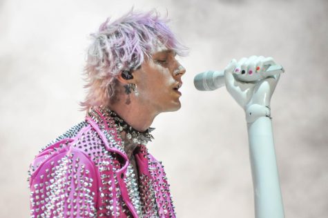 Machine Gun Kelly, also known as MGK, performs at the Bud Light Seltzer stage during the second day of Lollapalooza on Friday. 