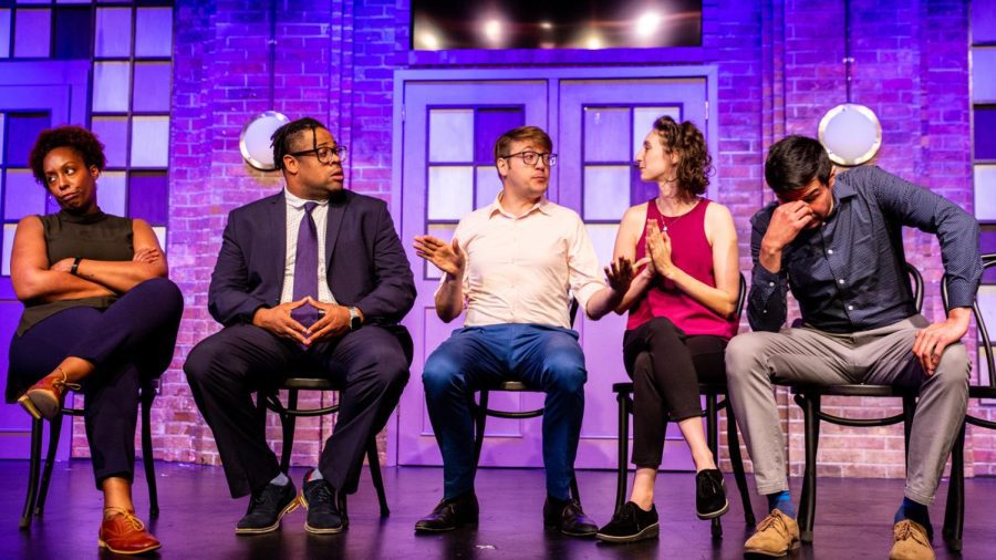 Comedians of The Second City perform on stage. The comedy group visited the c on Sept 10. 
