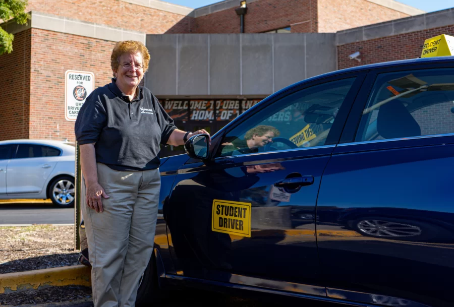 Judy Weber-Jones has been a driver’s ed teacher for the past 38 years and started at Gibson City-Melvin-Sibley High School. Prior to becoming a driving instructor Weber-Jones was a star athlete and head coach at GCMS. 