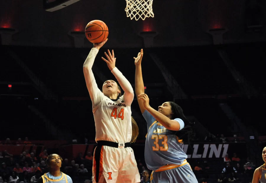 Junior forward Kendall Bostic goes for the lay up during the second half against LIU on Wednesday. 