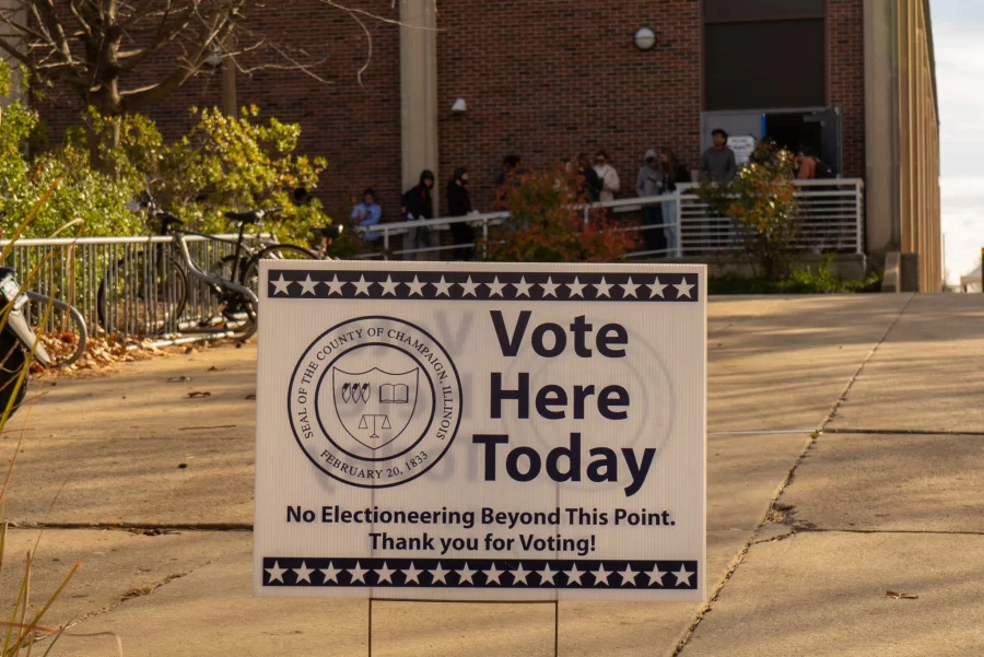 The ARC hosted a polling location on the west end of the building on Nov. 8. The line of voters made its way out of the door and wrapped east toward the outdoor pool.
