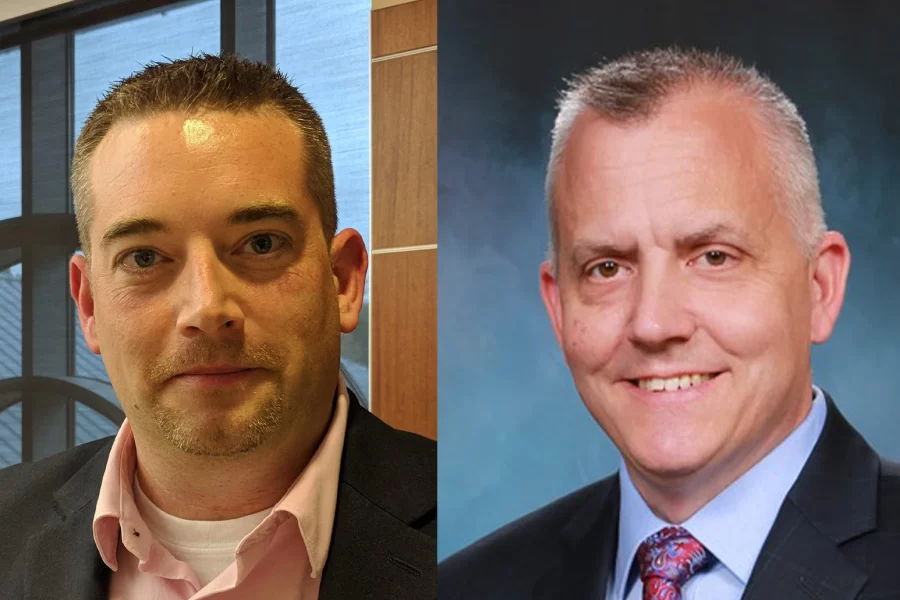 Dustin Heuerman (left) and John Brown (right) are the two candidates for Champaign County Sheriff during the 2022 midterm election 