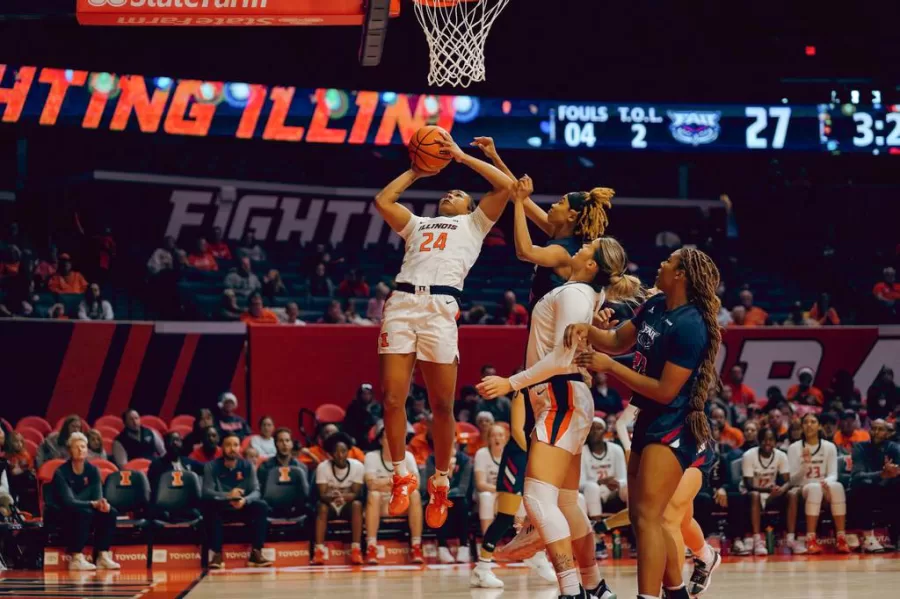 Guard Adalia McKenzie jumps to the hoop during game against Florida Atlantic on Dec. 1. 
Mckenzie earned a career high of 26 points during Big Ten match against Wisconsin on Thursday.