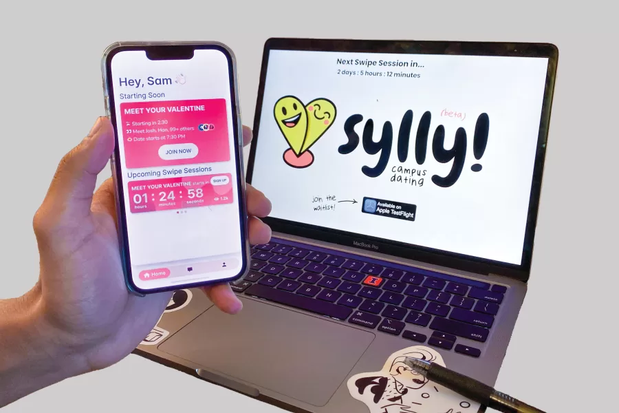 Sylly+is+a+new+dating+app+created+by+Josh+Jay+James%2C+senior+in+Business+and+Sathwik+Reddy%2C+UI+alum.+The+app+launched+its+first+beta+release+on+Sunday.