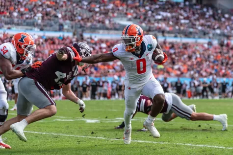 Illinois takes on Mississippi State in the 2023 ReliaQuest Bowl game in Tampa, Fla. on January 2, 2023 at the Raymond James Stadium home of the Tampa Bay Buccaneers.