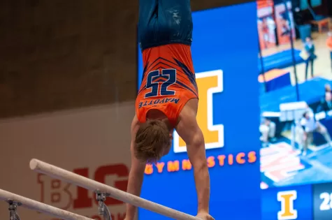 Mayotte on the parallel bars.