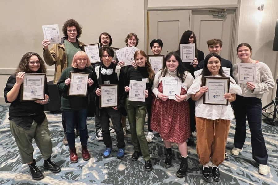 The Daily Illini at ICPA 2023 in Chicago with their presented awards on Feb. 19.
