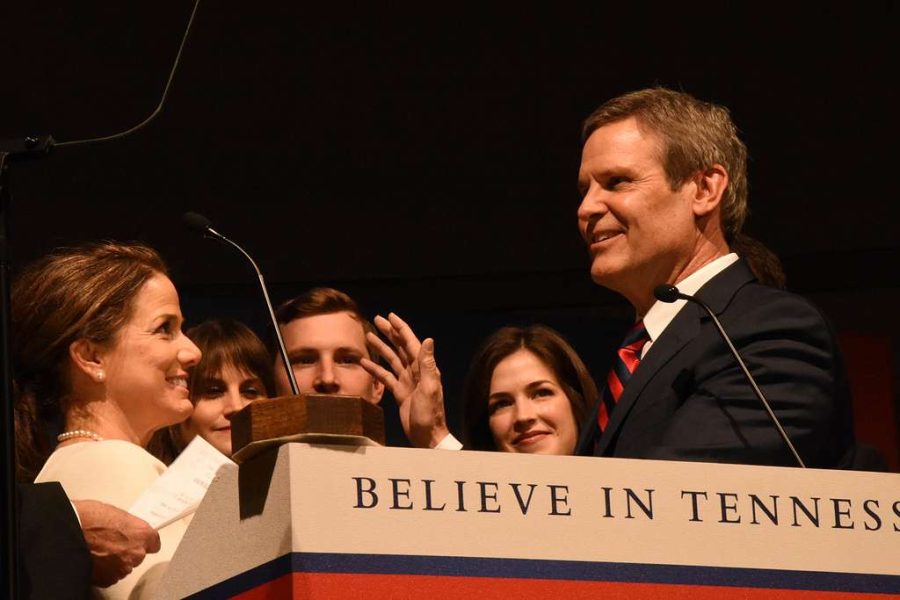 Bill Lee, governor of Tennessee, is sworn into office at his inauguration Jan. 19, 2019 at War Memorial Auditorium, Nashville, Tennessee. Opinions editor Raphael Ranola critiques Lees recent anti-drag bills as being a classic example of Republican hypocrisy and reinforcement of antiquated gender roles.