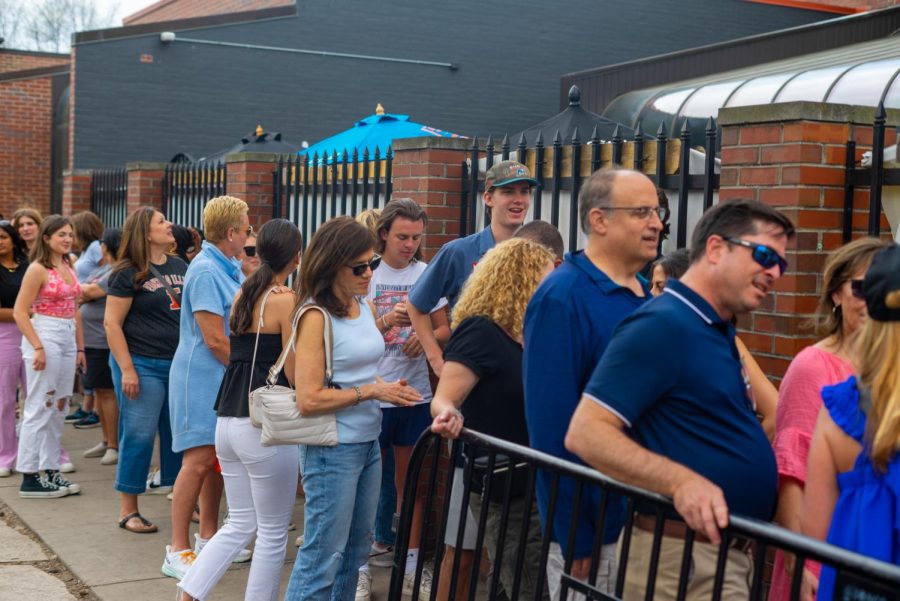 The line at Joes Brewery  at 1:30 p.m. on Saturday.