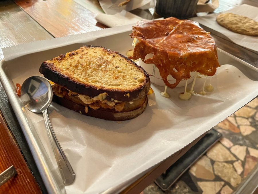 The Bread Company’s grilled chicken sandwich and french onion soup