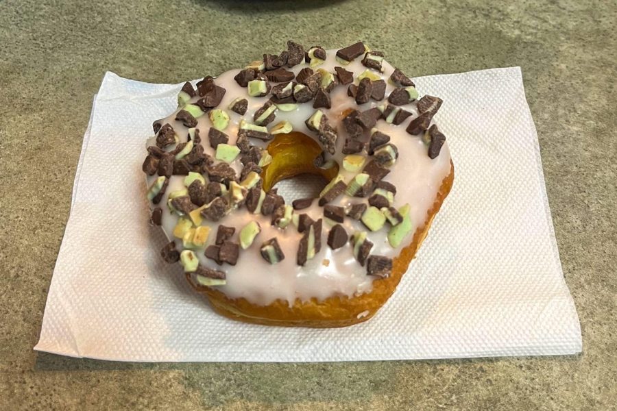 Andes Mint donut from Ye Olde Donut Shoppe