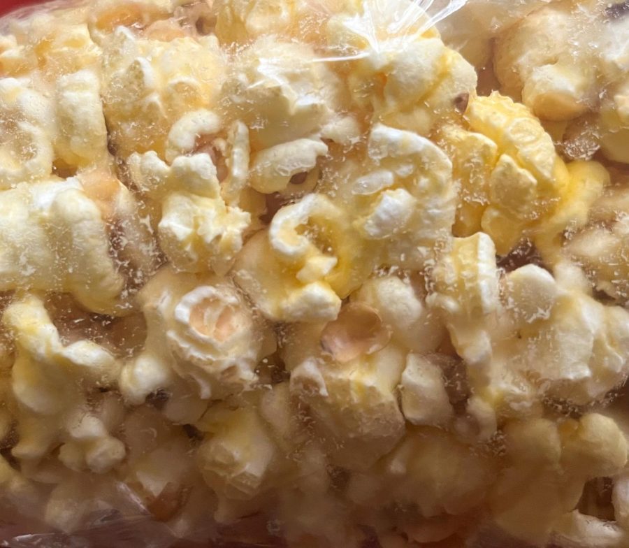 White cheddar popcorn close up 