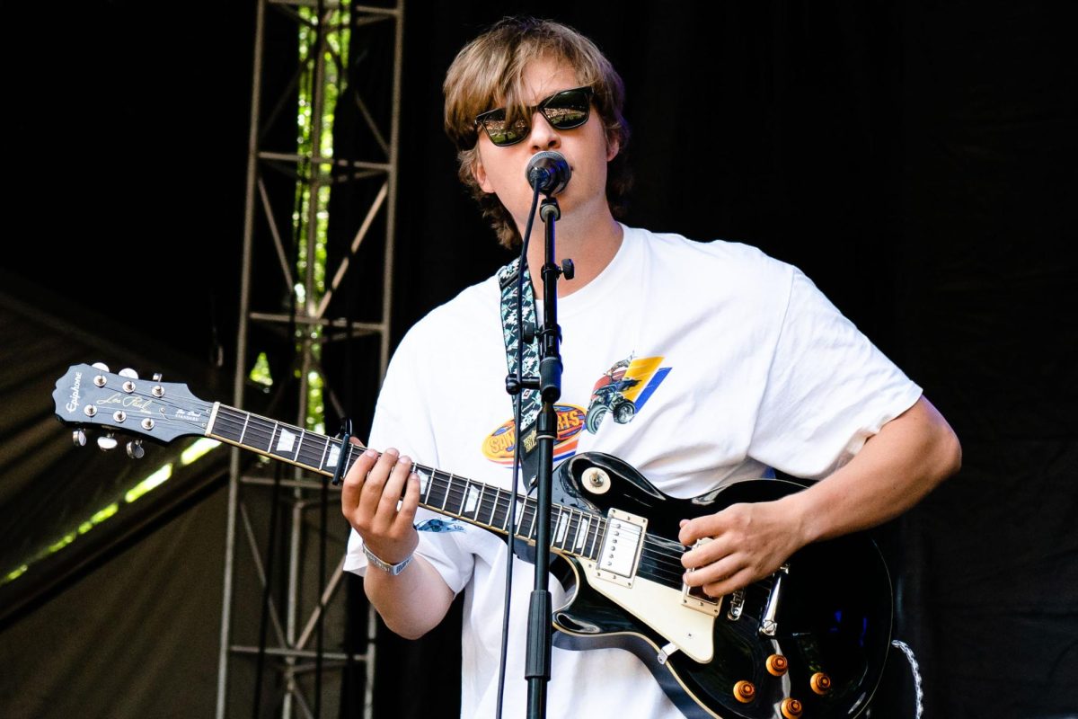 Lead singer Mitch Cutts performs while on guitar on Thursday at Lollapalooza.
