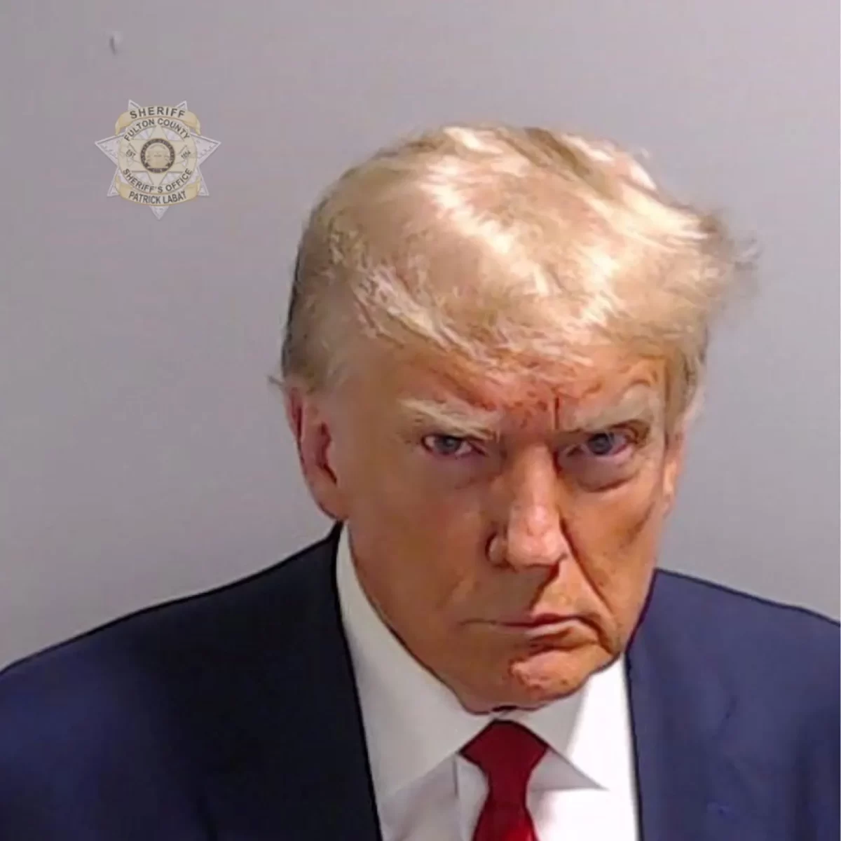 Donald Trumps mugshot, the first ever of a former U.S. president.