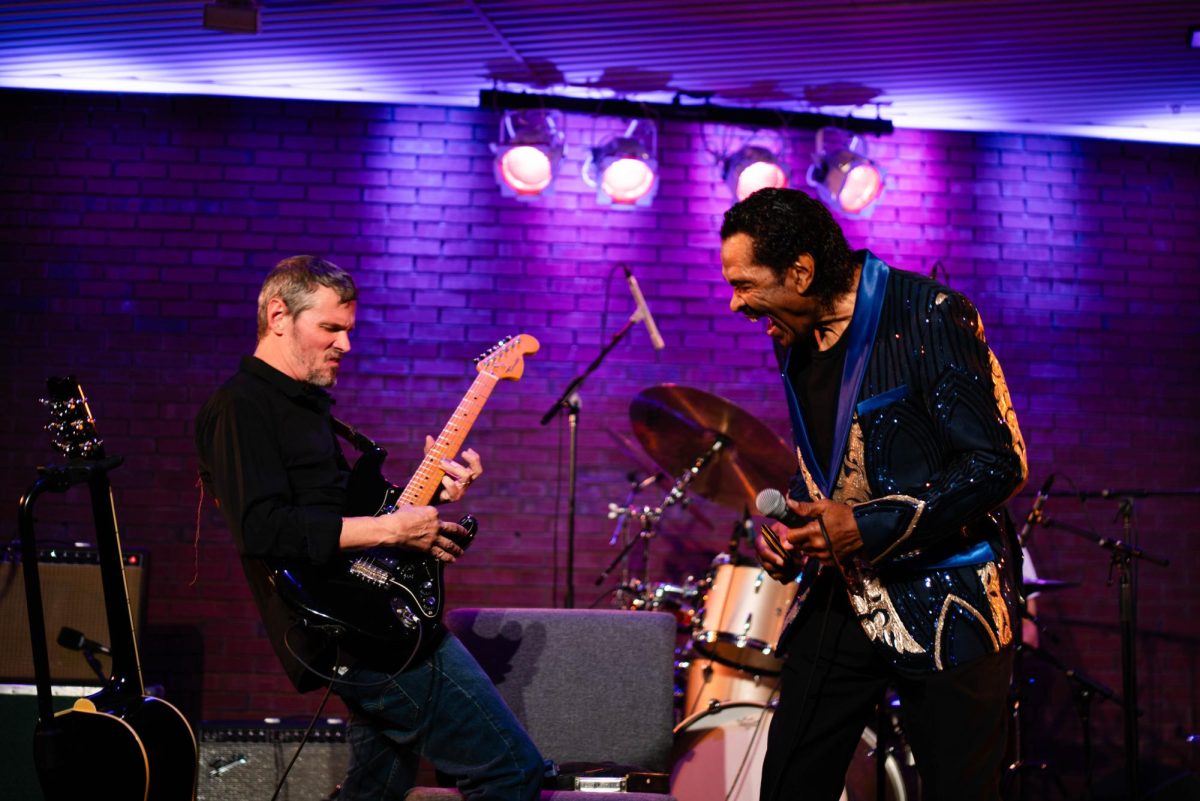 North Mississippi Allstars guitarist Luther Dickinson and special guest performer Bobby Rush two time Grammy winner Bobby Lee on the last day of ELLNORA Guitar Festival Saturday.