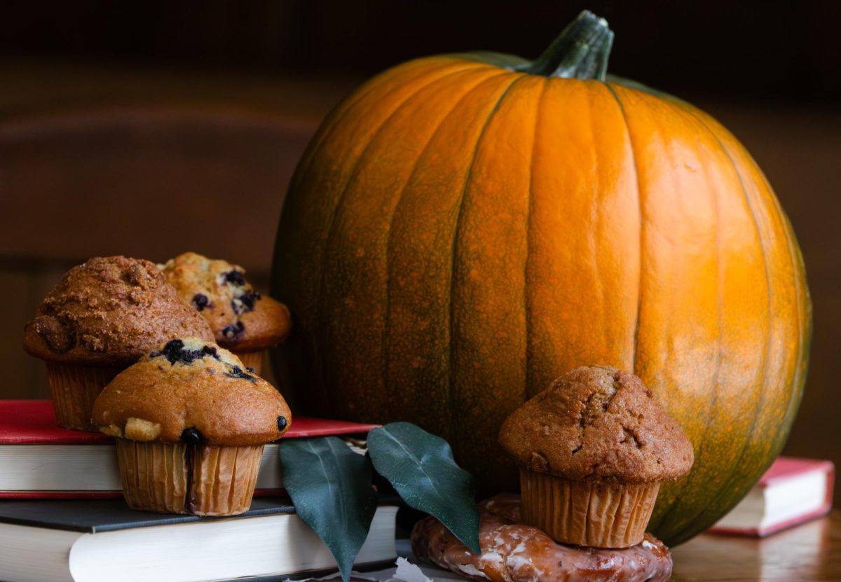 Apple Cider, blueberry and pumpkin muffins on display on Oct. 9.