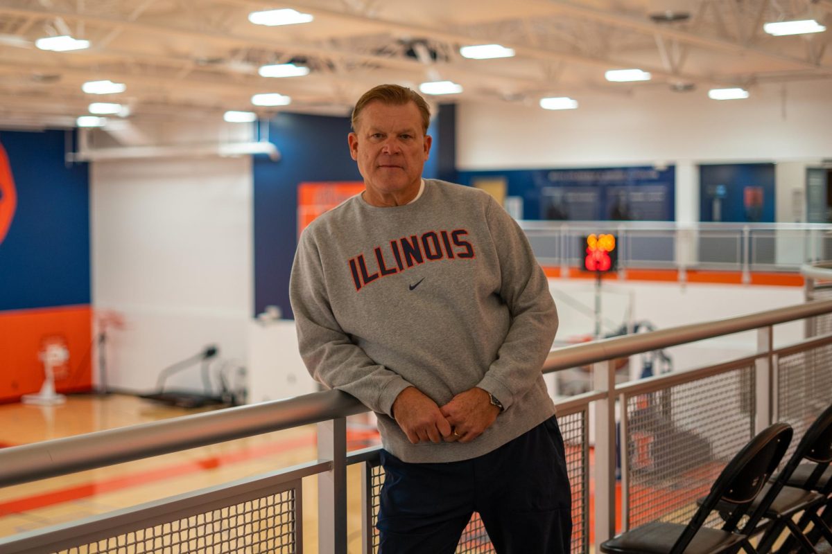 Illinois basketball head coach Brad Underwood in the Ubben Basketball Complex on Monday.