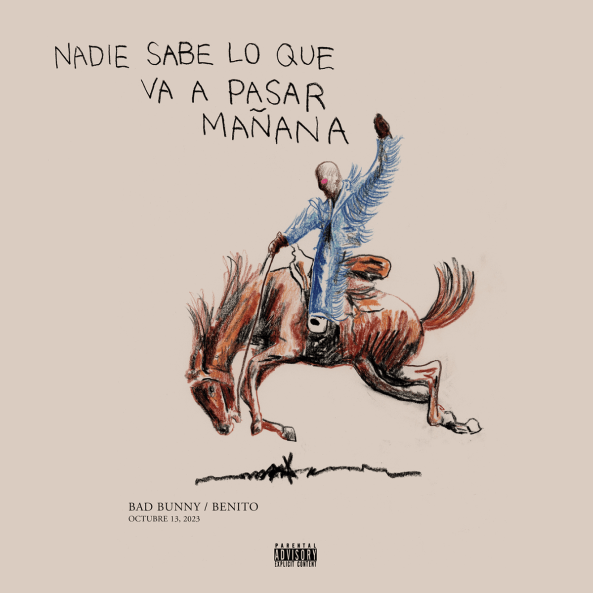Cover art of Puerto Rican artist Bad Bunny’s new album “nadie sabe lo que va a pasar mañana” on Oct. 13. 
