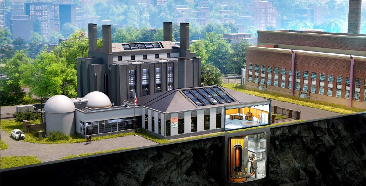 Model of the micro reactor research site. Operations for the site are set to begin in 2028.