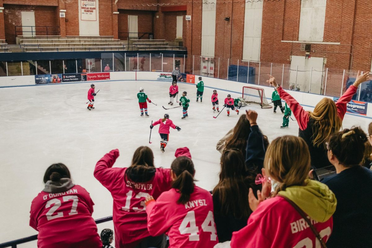 Audience for the womens hockey match on Oct. 28 at the Ice Arena. 
Campus Recreation meeting confirms that the Ice Arena will not close down as opposed concerns prior to the meeting.