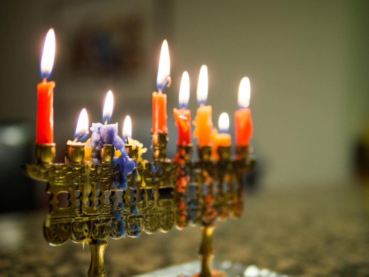 Nine candles burn slowly as they rest in a Menorah on Nov. 1. 
