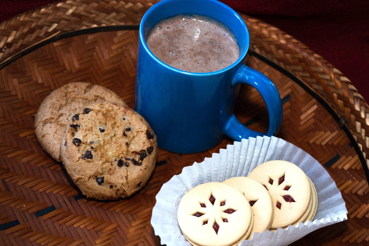 Cookies pairing wit a caramel frappe sit by a window on Nov. 5.
Columnist Magdalena Neff shares a recipe for springerle cookies to suit the holiday season.