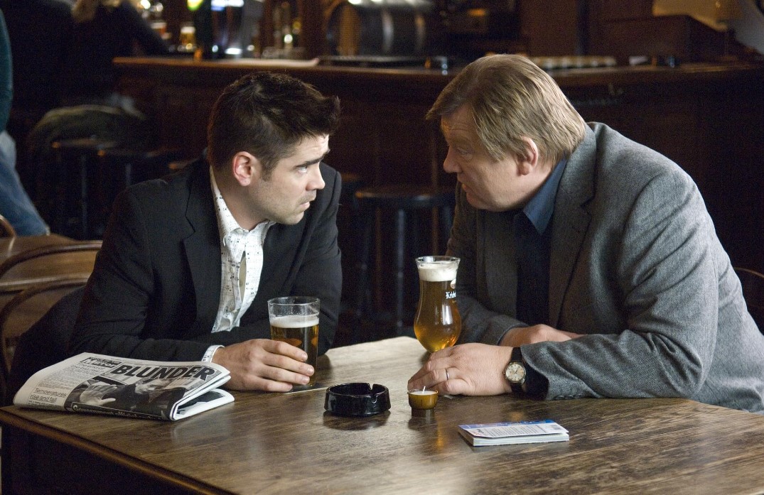 Colin Farrell and Brendan Gleeson in 2008 crime thriller In Bruges.