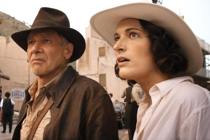 Harrison Ford and Phoebe Waller-Bridge in Indiana Jones and the Dial of Destiny.