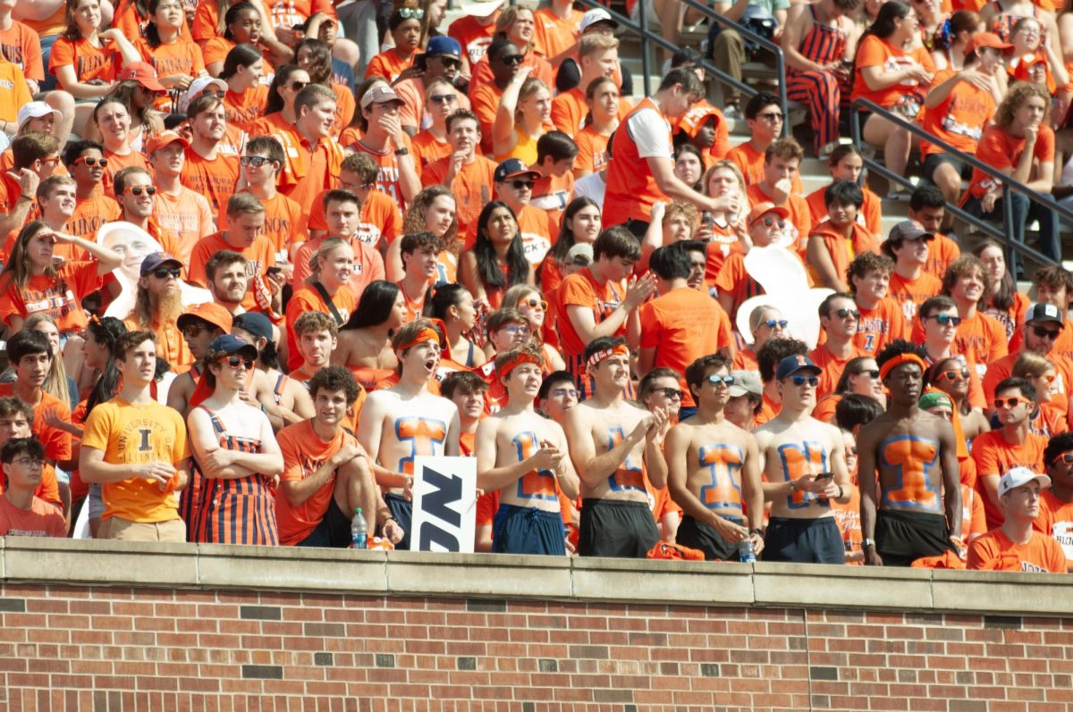Audience cheers up during football game against Penn State on Sep. 16. 