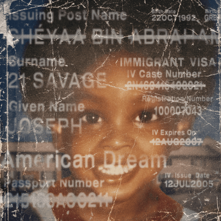 The cover of 21 Savages 2024 studio album american dream.