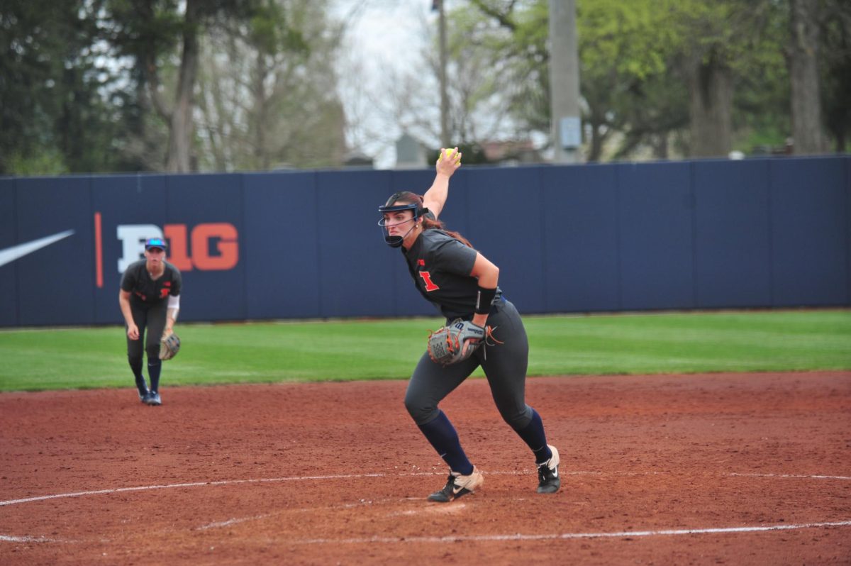 Redshirt Senior pitcher Addy Jarvis throws out the ball against Ohio State on Apr. 15. 