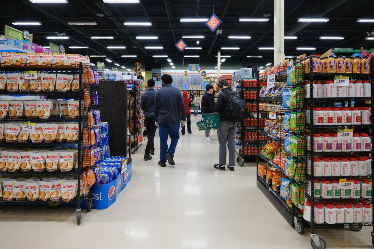 The campus community gets some shopping done inside County Market on Stoughton St on Feb. 29. 