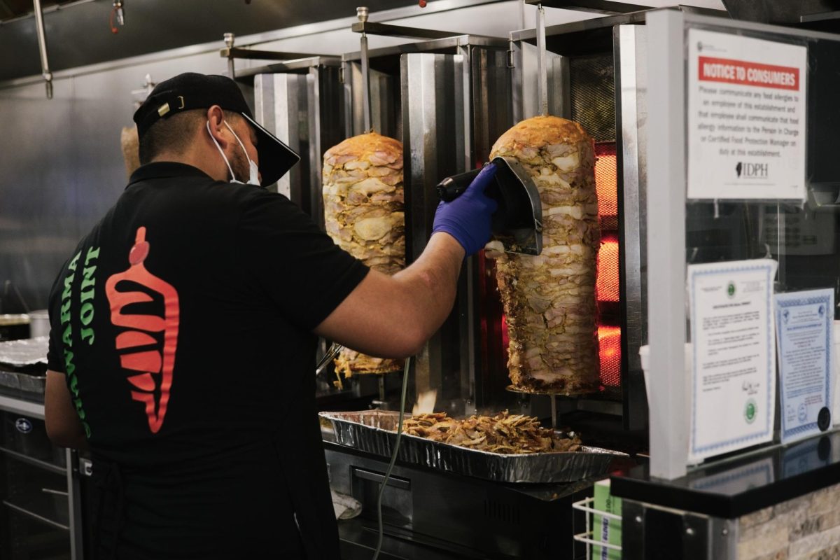 Food being prepared at Shawarma Joint on March 1.