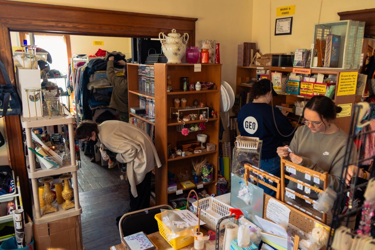 Shoppers browse the wide variety of items in the Twice is Nice thrift store located at 607 W. Elm St. on March 2.