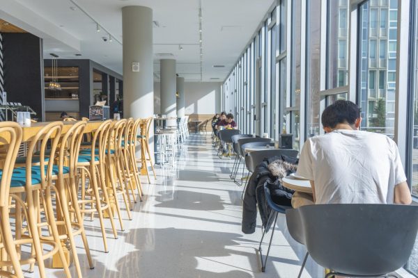 Students dine in the ISR dining hall, located at 1010 W. Illinois St., for breakfast on a Sunday morning on March 24, 2024.