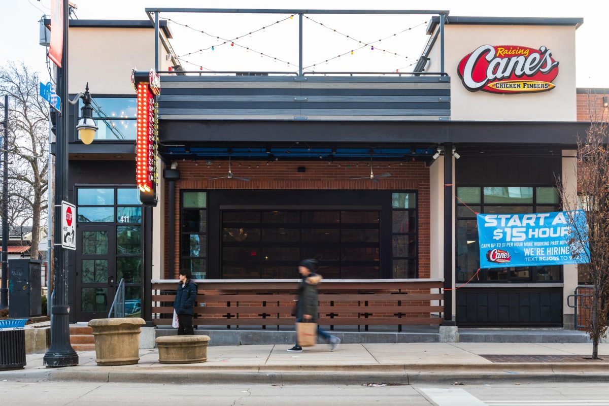 Since the recent opening of the location on Green Street, Raising Cane’s Chicken Fingers draws nightly crowds of students fresh from the bars to enjoy crispy tenders and signature sauce.
