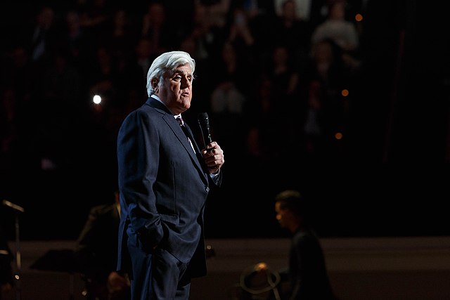 Jay+Leno+speaks+at+the+2020+Library+of+Congress+Gershwin+Prize+for+Popular+Song+concert+honoring+Garth+Brooks+at+DAR+Constitution+Hall+in+Washington%2C+D.C.+on+March+4%2C+2020.+