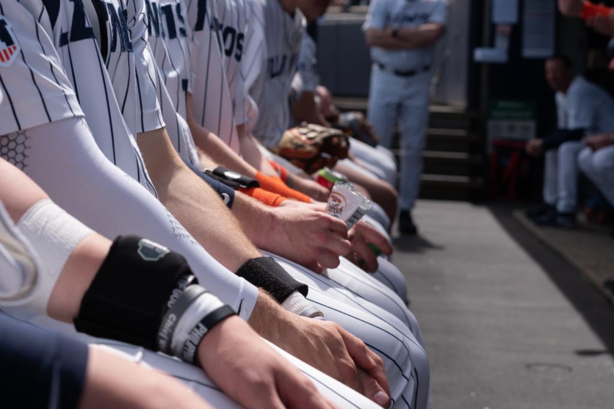 Illinois baseball players in the dugout before a game on March 30. The team has been eliminated from the NCAA Tournament after losing to Indiana State 13-2 today. 