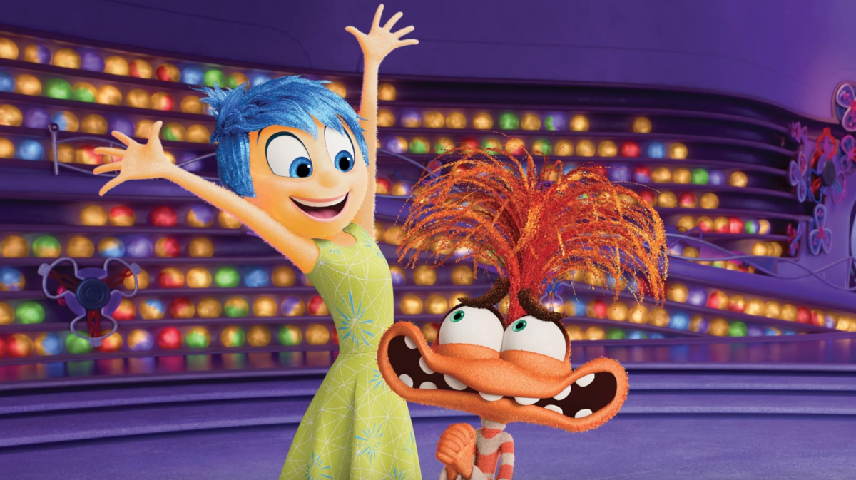 Emotions Joy and Anxiety from the film Inside Out 2.