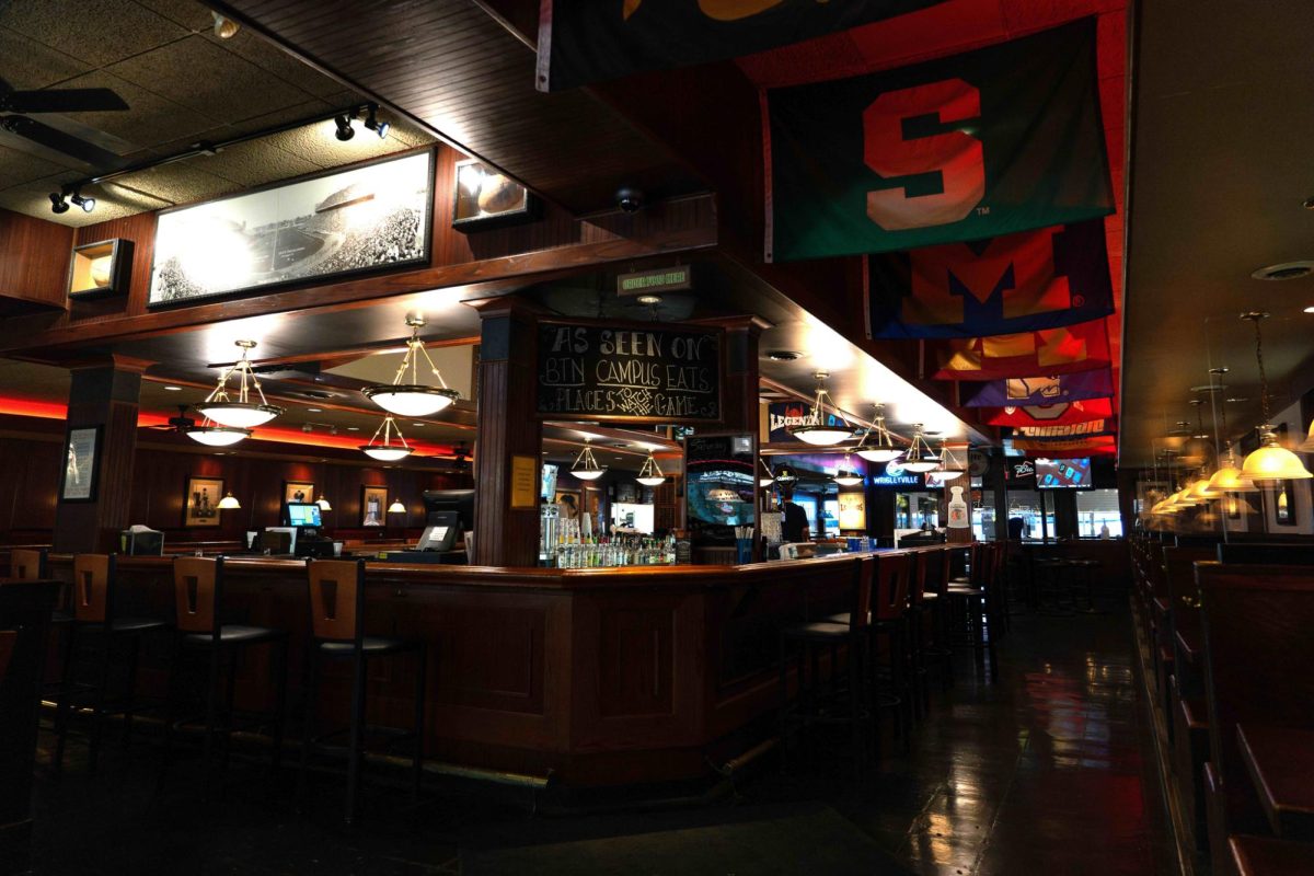 Interior of campus bar Legends bar and grill located on E Green St.