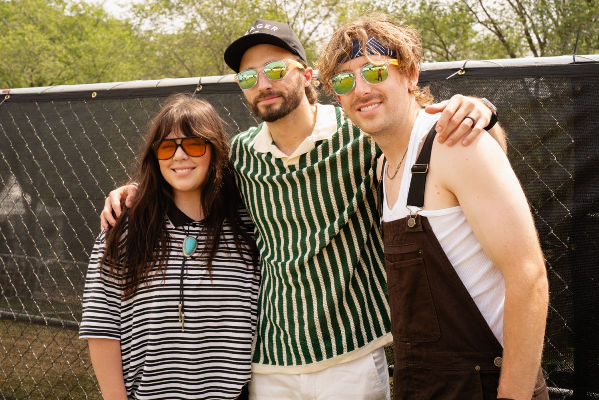 National Parks band members Sydney Macfarlane, Cam Brannelly and Brady Parks at Lollapalooza.
Not Photographed: Megan Taylor Parks